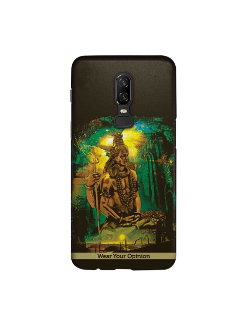 CelfieDesign Black & Yellow Lord Shiva OnePlus 6 Sustainable Back Cover