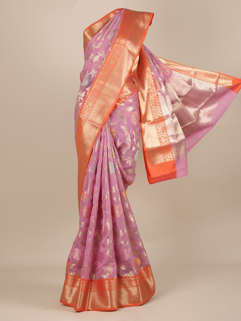 

Pothys Lavender Woven Design Saree