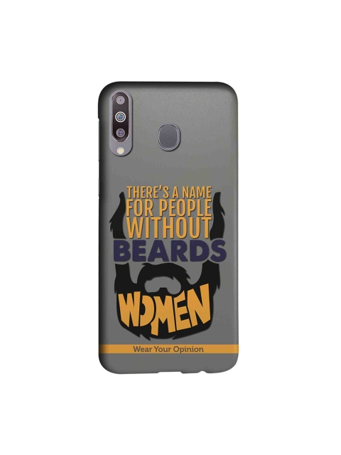 

CelfieDesign Grey & Yellow Men With Beard Wear Your Opinion Quirky Sustainable Samsung Galaxy M30 Mobile Back Cover