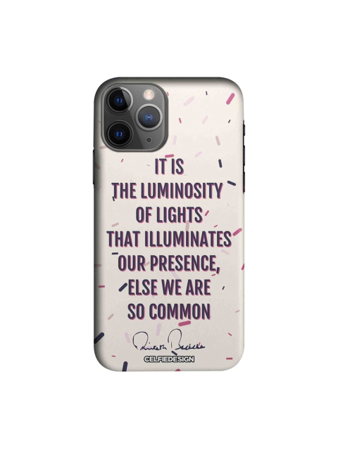 

CelfieDesign Off - White & Purple Quirky Sustainable Presence AB Quotes Apple iPhone 11 Pro Max Back Cover