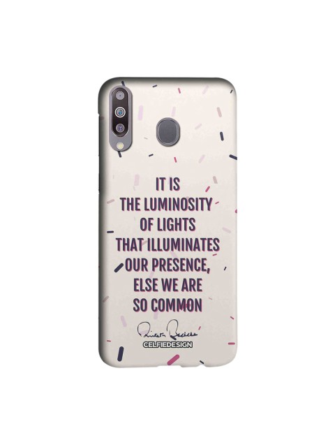 

CelfieDesign Off-White Presence AB Quotes Samsung Galaxy M30 Sustainable Back Cover