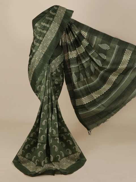 

Pothys Green Printed Saree