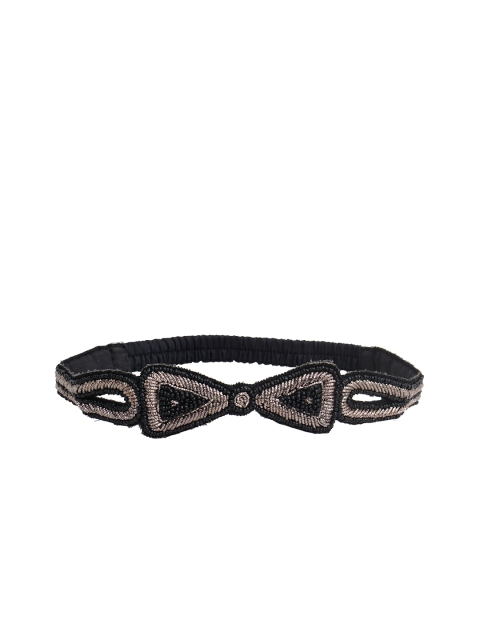 

Diwaah Women Black Embellished Bow Hairband