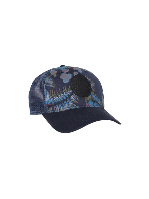 

Ed Hardy Men Blue Printed Snapback Cap