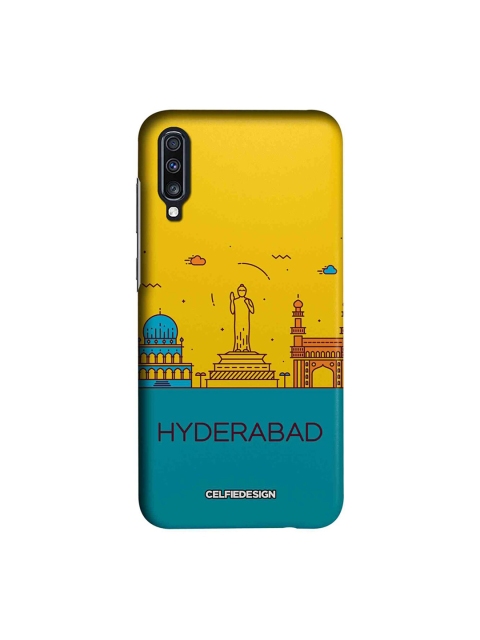 

CelfieDesign Yellow & Blue Hyderabad Skyline Quirky Sustainable Samsung Galaxy A70 Mobile Back Cover