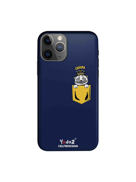 

CelfieDesign Navy Blue & Yellow Chhupa Rustom Yedaz Quirky Sustainable Apple iPhone 11 Pro Max Mobile Back Cover