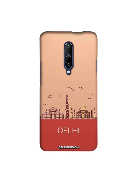 

CelfieDesign Beige & Red Quirky Delhi skyline OnePlus 7 Pro Back Cover