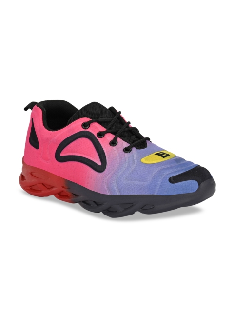 

BUCIK Men Purple & Pink Colourblocked Sneakers
