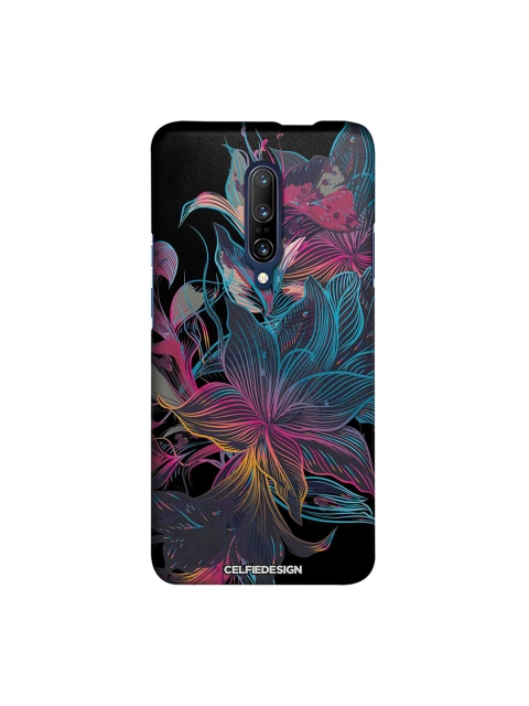 

CelfieDesign Black & Pink Neon Flowers OnePlus 7 Pro Back Cover