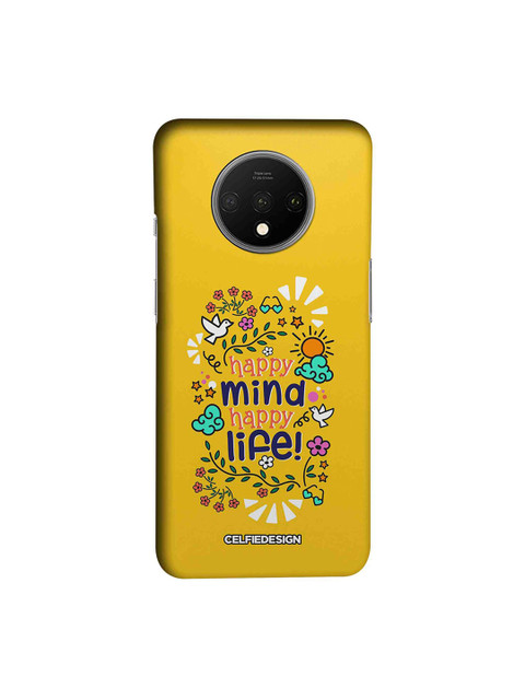 

CelfieDesign Yellow & White Happy Mind Happy Life OnePlus 7T Back Case