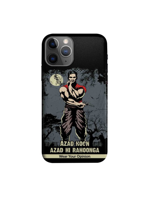 

CelfieDesign Black & Grey Azaad hoon Wear Your Opinion Quirky Sustainable Apple iPhone 11 Pro Max Mobile Back Cover