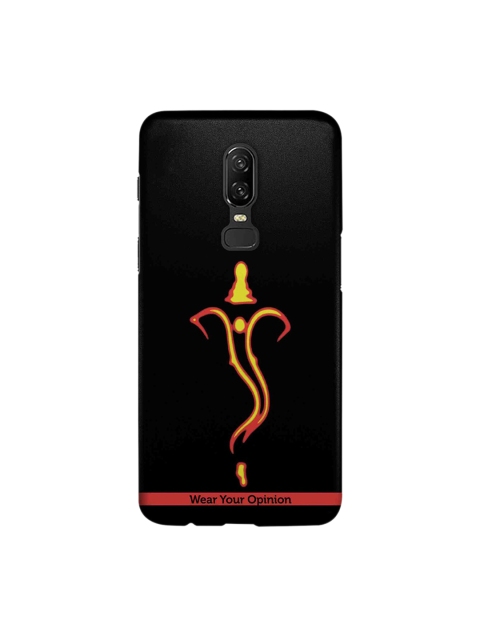 

CelfieDesign Black & Yellow Neon Ganesha Wear Your Opinion Quirky Sustainable OnePlus 6 Mobile Back Cover