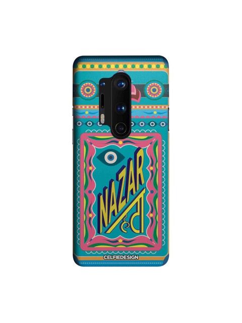 CelfieDesign Blue Yellow Nazar Hata Nazar Lage Quirky Sustainable OnePlus 8 Pro Back Cover