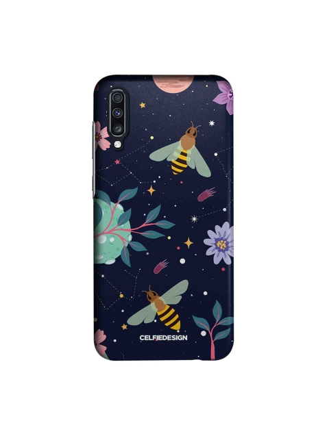 

CelfieDesign Navy Blue & Green Space Bees Quirky Samsung Galaxy A70 Mobile Back Cover