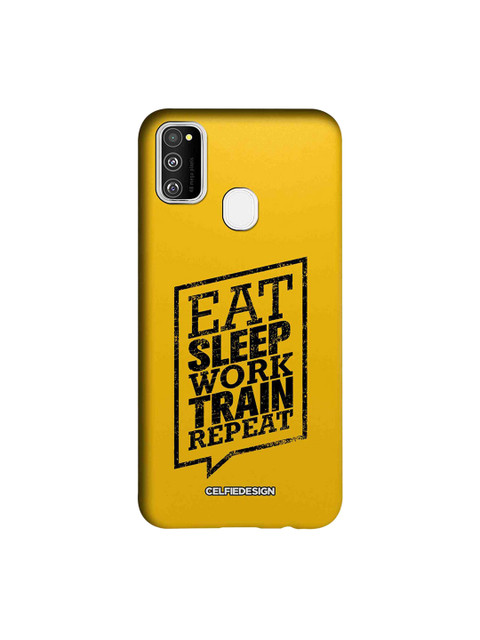 

CelfieDesign Unisex Yellow Eat Sleep Sustainable Samsung Galaxy M30S Back Case