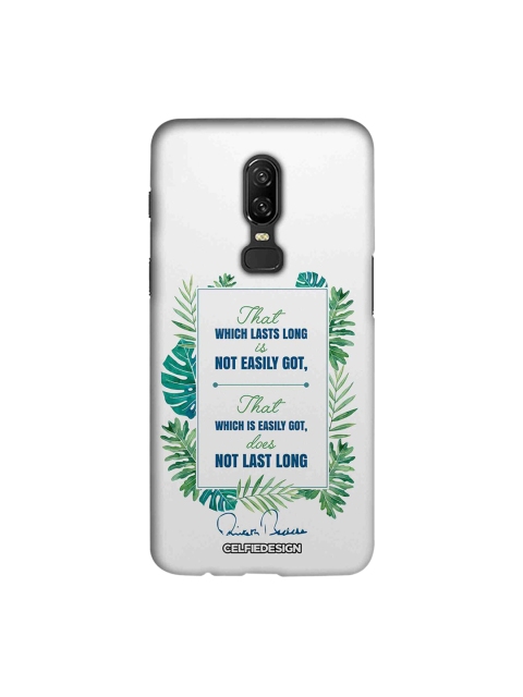 

CelfieDesign White & Green Lasts Long AB Quotes OnePlus 6 Back Cover