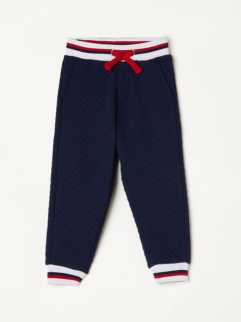 

Juniors by Lifestyle Kids Navy Blue Self Design Joggers
