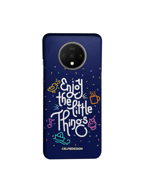 

CelfieDesign Navy Blue Enjoy The Little Things Base 501 Quirky OnePlus 7T Back Cover