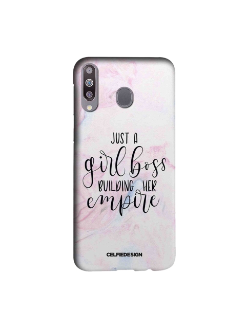 

CelfieDesign White & Pink Boss Lady Samsung Galaxy M30 Sustainable Back Cover