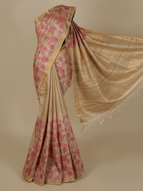 

Pothys Cream-Coloured Woven Design Saree