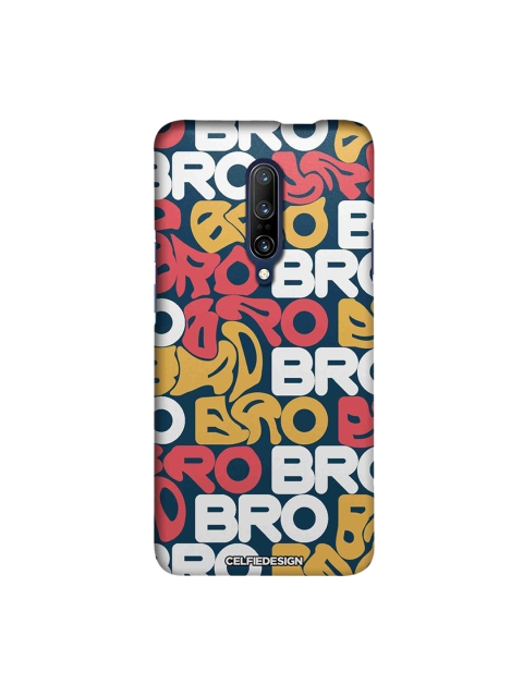 

CelfieDesign Teal Blue & White Bro Printed OnePlus 7 Pro Back Case