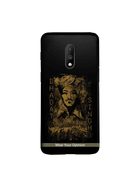 

CelfieDesign Black & Brown Bhagat Singh Series Wear Your Opinion Quirky Sustainable OnePlus 7 Back Cover