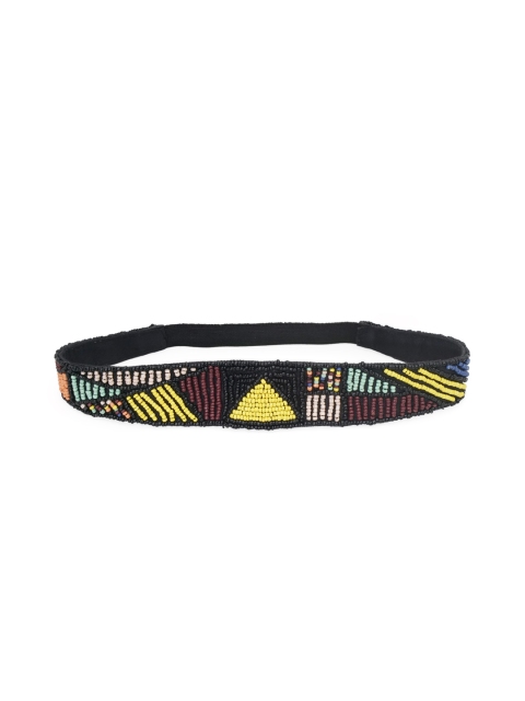 

Diwaah Women Black & Yellow Embellished Hairband