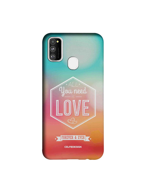 

CelfieDesign Blue, Red & Orange All You Need is Love Samsung Galaxy M30S Sustainable Back Cover