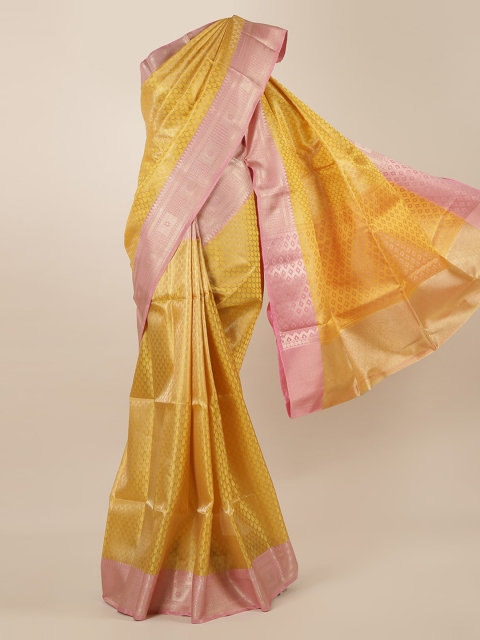 

Pothys Mustard Woven Design Saree