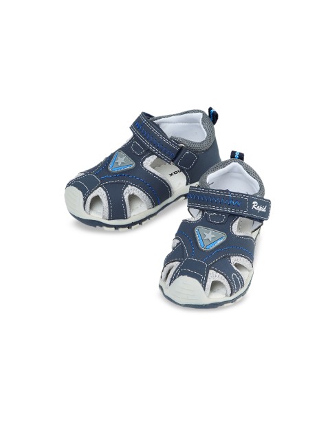 

max Boys Blue & Grey Printed Fisherman Sandals