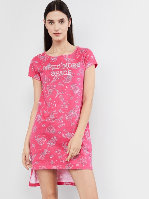 

max Women Fuchsia Printed A-Line Dress