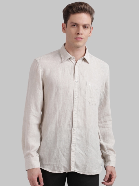 

Parx Men Brown Slim Fit Self Design Casual Shirt