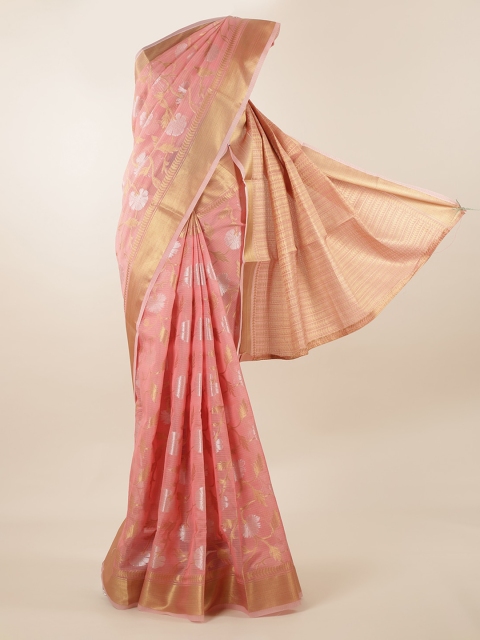 Pothys Pink Woven Design Saree