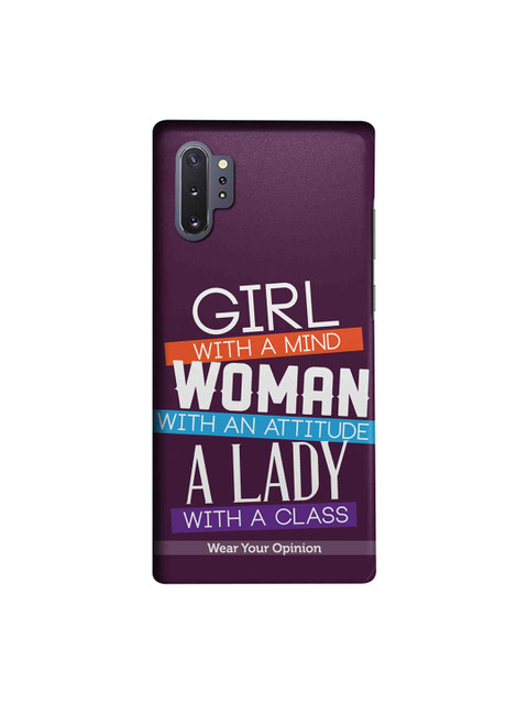 

CelfieDesign Purple & Blue Typography Sustainable Girl Woman Lady Samsung Galaxy Note10 Plus Back Cover