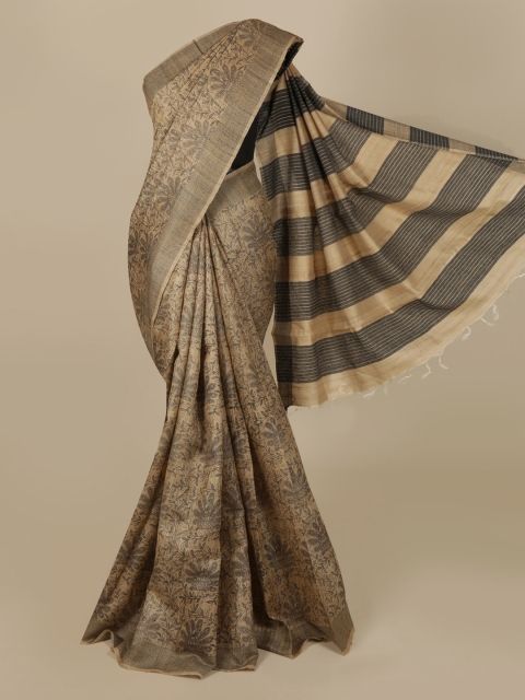 

Pothys Cream-Coloured Woven Design Saree
