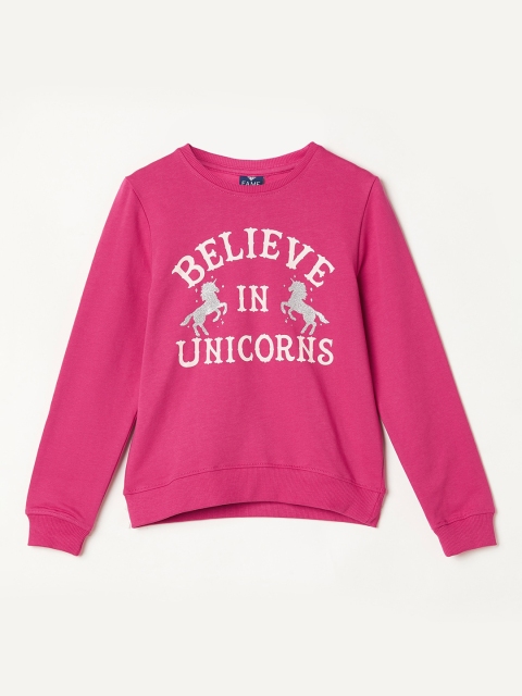 

Fame Forever by Lifestyle Girls Fuchsia Printed Sweatshirt