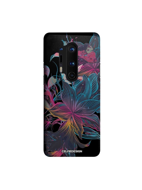 

CelfieDesign Black Pink & Blue Neon Flowers Sustainable OnePlus 8 Pro Back Cover