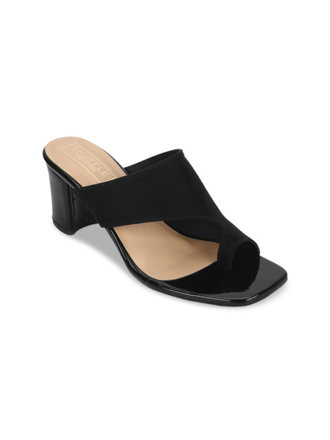 

Truffle Collection Women Black Solid Block Heels