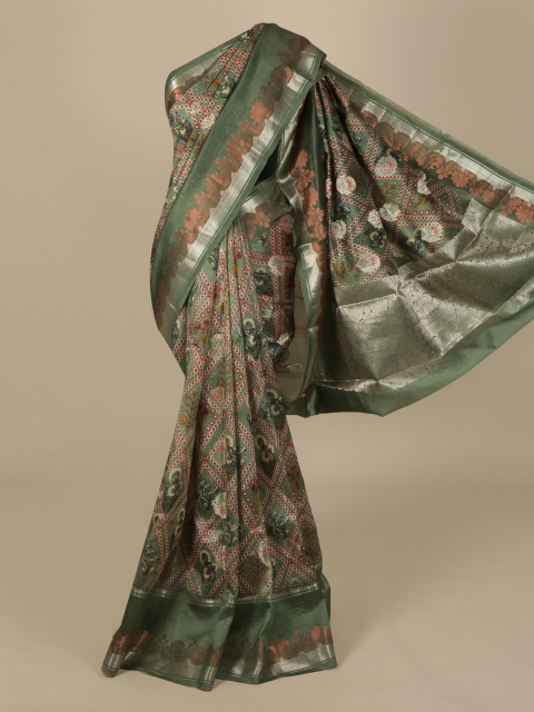 

Pothys Green Woven Design Saree