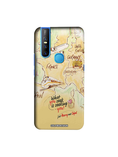 

CelfieDesign Printed Vivo V15 Phone Back Cover, Yellow