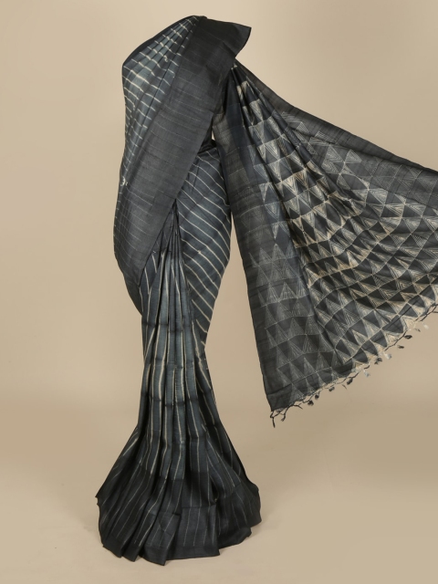 

Pothys Grey Dyed Saree
