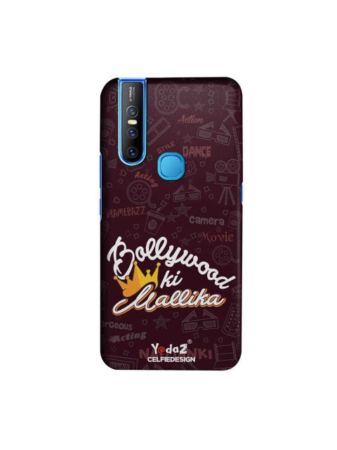 

CelfieDesign Burgundy & White Bollywood Ki Mallika Yedaz Quirky Sustainable Vivo V15 Back Cover