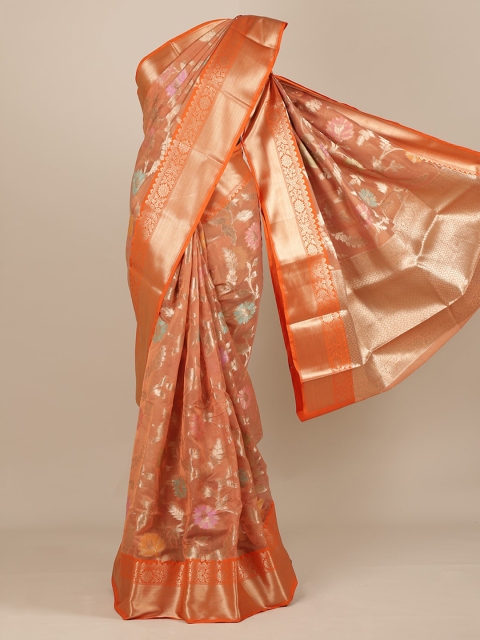 

Pothys Orange Woven Design Saree