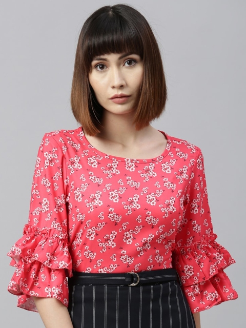 

Park Avenue Women Red Floral Printed Top