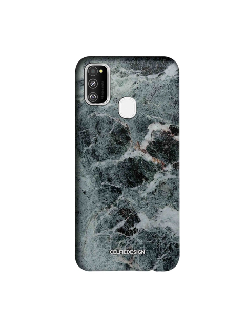 

CelfieDesign Black & Teal Blue Marquina Samsung Galaxy M30S Back Cover