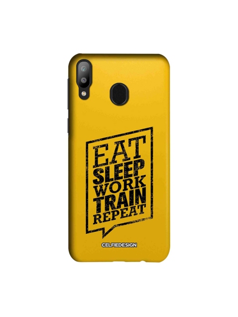 

CelfieDesign Yellow & Black Eat Sleep Samsung Galaxy M20 Sustainable Back Case