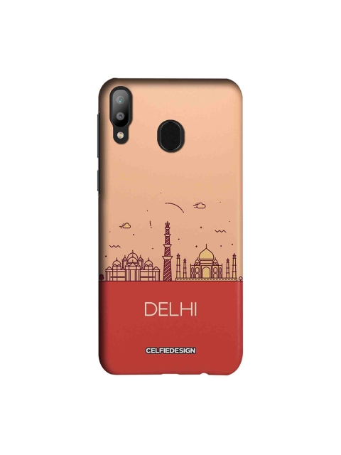 

CelfieDesign Peach-Colored & White Delhi Skyline Samsung Galaxy M20 Back Case