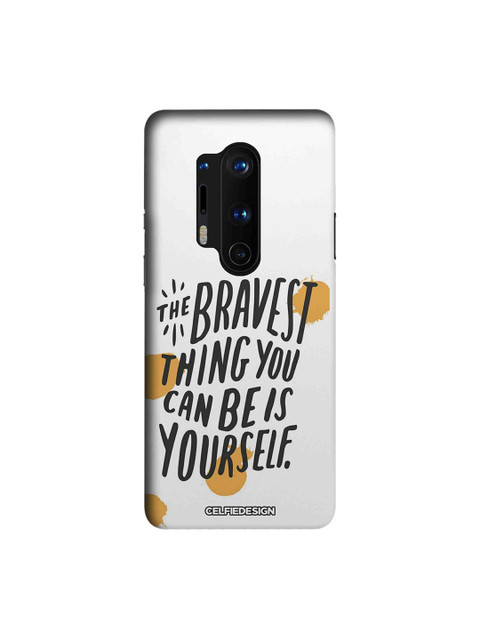 

CelfieDesign White & Black Being Yourself Signature Quirky Sustainable OnePlus 8 Pro Back Cover