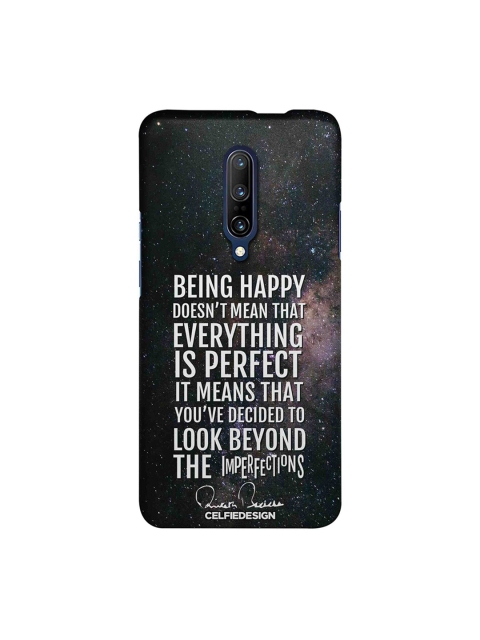 

CelfieDesign Black & White Being Happy AB Quotes OnePlus 7 Pro Back Cover