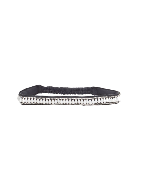 

Diwaah Women Black & White Embellished Hairband